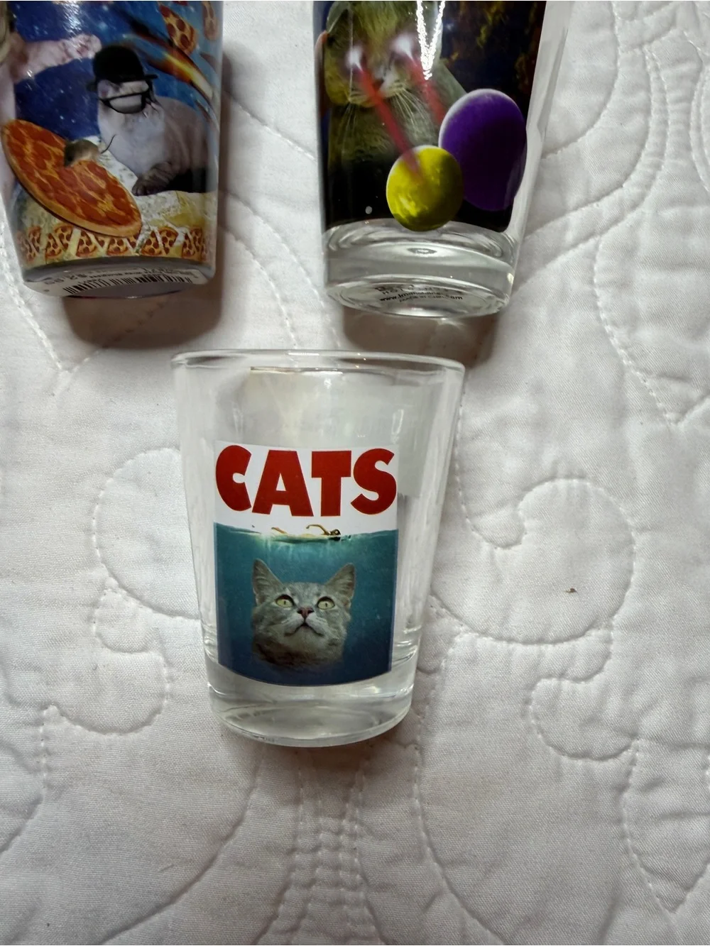 Funny Cat Shot Glass Collection Set of 3